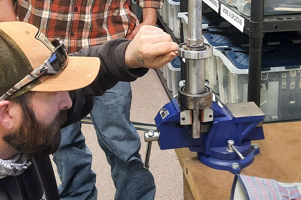 Student Cooling down a bearing